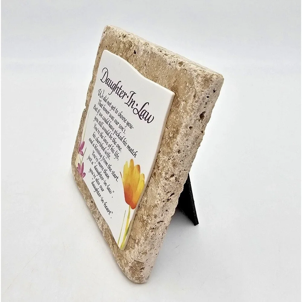Daughter In Law Bride Wedding Anniversary Gift Stone Plaque Easel Free Standing